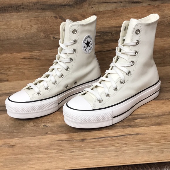 PLATFORM LEATHER CONVERSE EXTRA HIGH TOP BRAND NEW - Picture 12 of 15